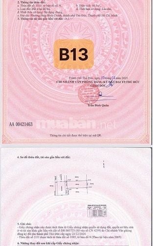 Duy nhất 1 lô KDC đường 40 Hiệp Bình Chánh Thủ Đức đường 7m SHR 2025