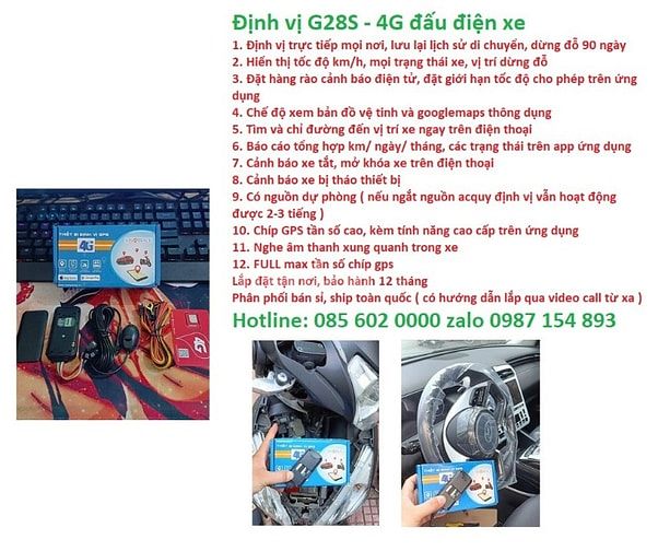 Thiết bị đị vị lắp đặt xe máy ô tô