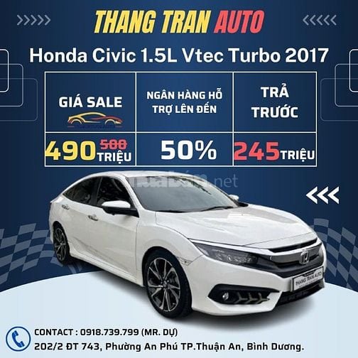 HONDA CIVIC 2017 1.5 L. ZALO 0918739799