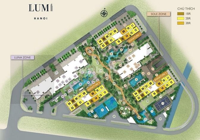 Chính chủ bán căn S6.1605 Lumi Hà Nội CĐT Capital land,view bể bơi