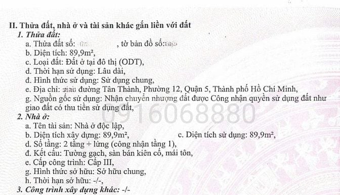 🌷 🌷 🌷 BÁN NHÀ GÓC 2 MẶT TIỀN : 37B TÂN THÀNH + PHÓ CƠ ĐIỀU  - P. 12