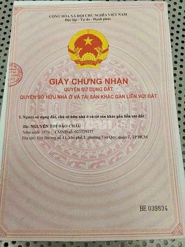 Mình chính chủ cần bán căn nhà hẻm 60 lâm văn bền
