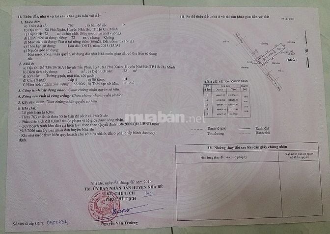 Cần bán nhà cấp 4 trên đất 4x18=72m2  đầy đủ sổ hồng nhà đất