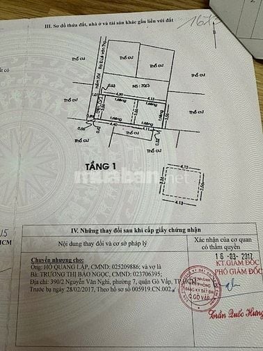 CHÍNH CHỦ BÁN NHÀ 25/1/7/3 L-V-THỌ 