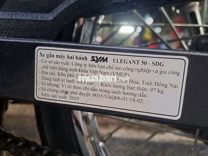 SYM chính hãng xe 50cc cuối 2019 ko cần bằng lái
