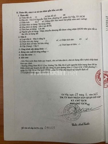 BÁN NHÀ 2 MẶT TIỀN GIÁ TỐT – SÁT MẶT TIỀN ĐƯỜNG NGUYỄN THÁI SƠN