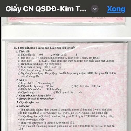 Cần bán nhà mặt tiền Lê Quang Định, Phường 7, Bình Thạnh, 135m2