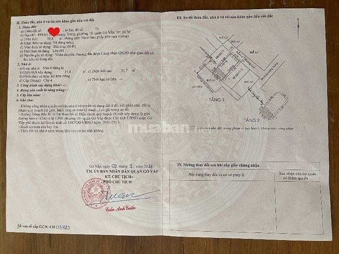 Bán nhà số 499/6/118C Quang Trung, phường 10, quận Gò Vấp
