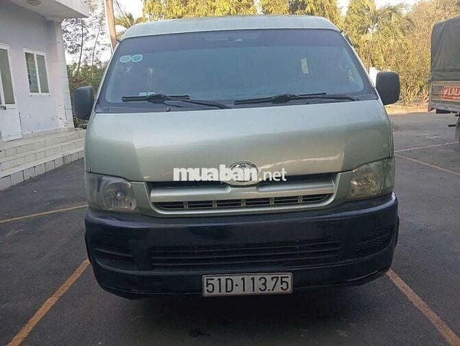 Toyota Hiace 2008  Van 6 Chỗ máy dầu Sàn Inox Zin