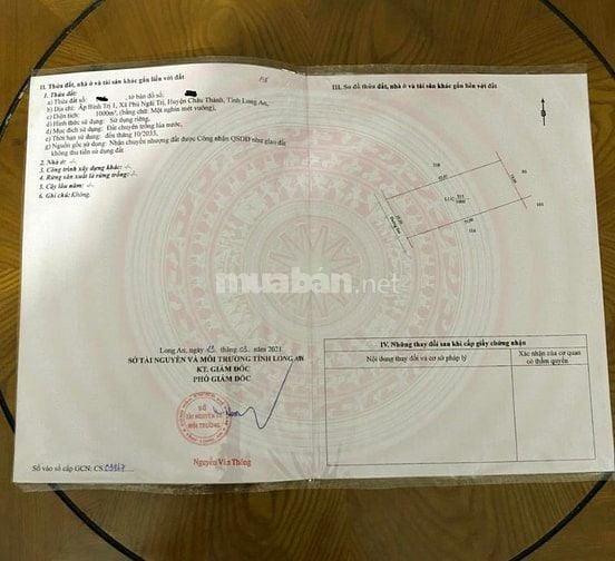 BÁN ĐẤT LONG AN - ĐẤT LỚN TRONG ĐÓ 1 PHẦN THỔ CƯ 