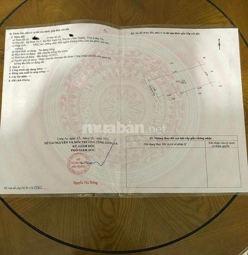 BÁN ĐẤT LONG AN - ĐẤT LỚN TRONG ĐÓ 1 PHẦN THỔ CƯ 