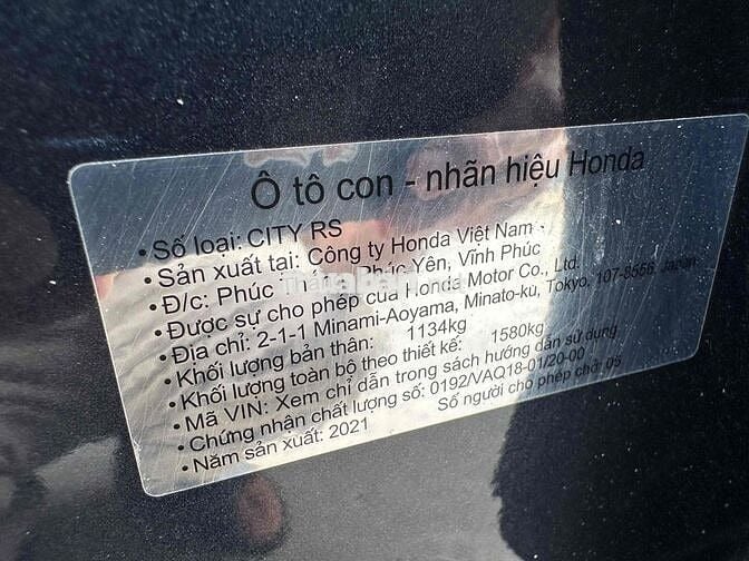 Honda City 2021 RS - 96.000km