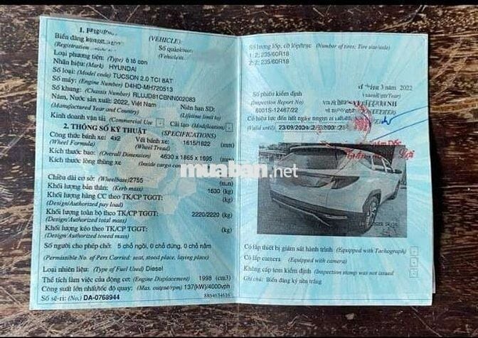 Hyundai Tucson 2022 2.0 Diesel Đặc biệt - 76 km