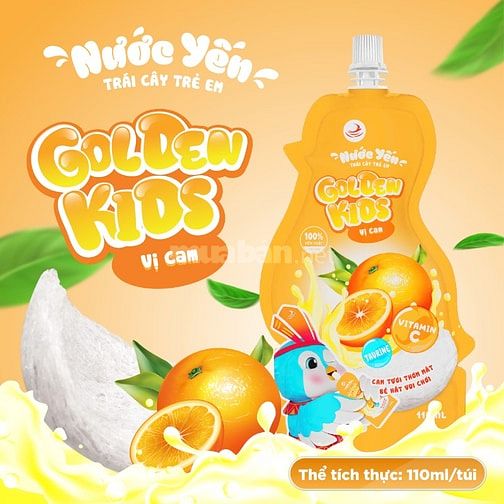 Tuyển đại lý Nước yến trái cây 230mg Golden kids dành cho bé 