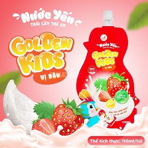 Tuyển đại lý Nước yến trái cây 230mg Golden kids dành cho bé 