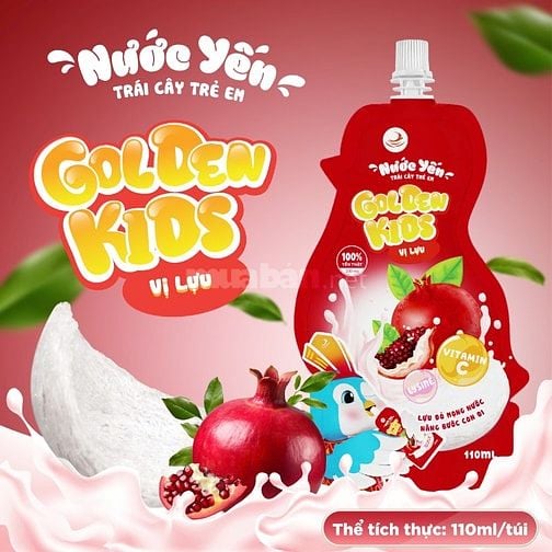 Tuyển đại lý Nước yến trái cây 230mg Golden kids dành cho bé 