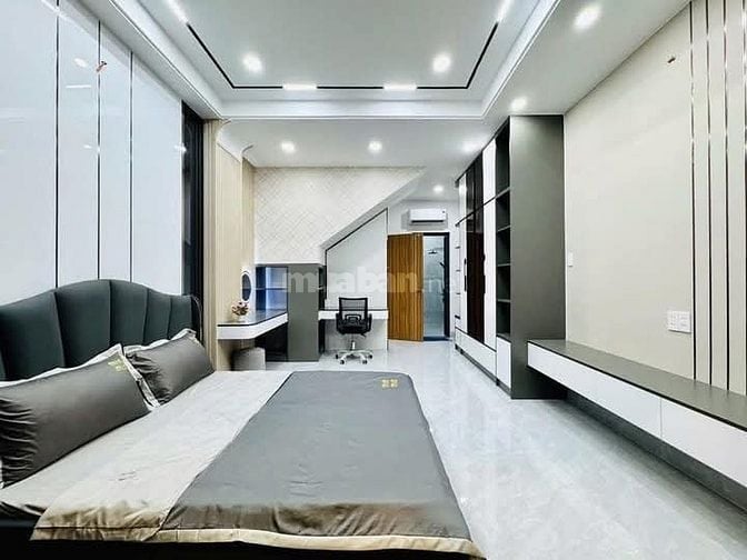 Nhà 4 x 12 đúc 1 trệt 3 lầu hẻm 6m nguyễn văn khối p8 gò vấp 