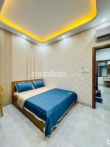 Nhà 4 x 12 đúc 1 trệt 3 lầu hẻm 6m nguyễn văn khối p8 gò vấp 