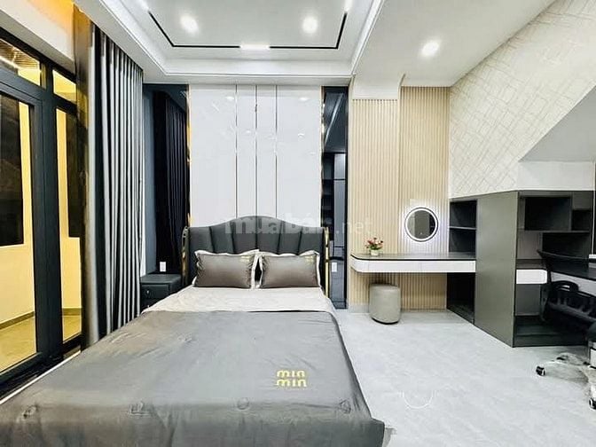 Nhà 4 x 12 đúc 1 trệt 3 lầu hẻm 6m nguyễn văn khối p8 gò vấp 