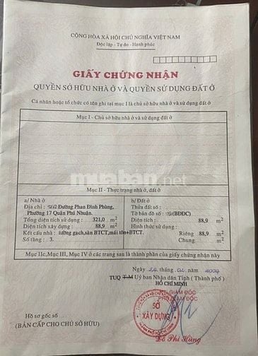 🌷 🌷 🌷 BÁN NHÀ MẶT TIỀN : 177 PHAN ĐÌNH PHÙNG - P. 17 - Q. PHÚ NHUẬN