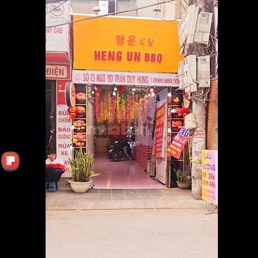 Nhượng quán ăn 300m2 full đồ 150TR ngõ rộng oto tải TRẦN DUY HƯNG