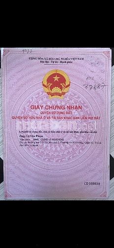 Bán đất thổ cư hẻm xe tải, phường An Phú Đông, quận 12 