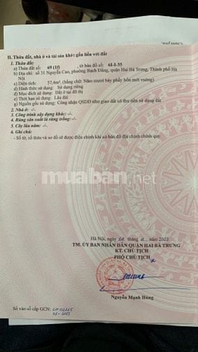 Bán căn nhà ngã 3 phố Nguyễn Cao