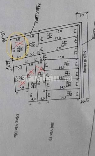 Bán đất ngõ Hoà Nghĩa -Dương Kinh