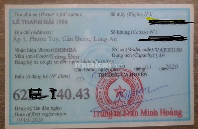 Bán Vario 150 trắng, 2020, 29.500km, 33tr