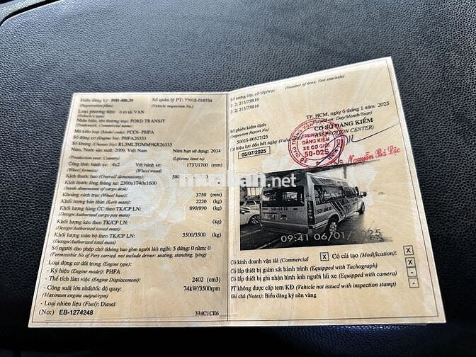 xe Ford Transit 20***9 km