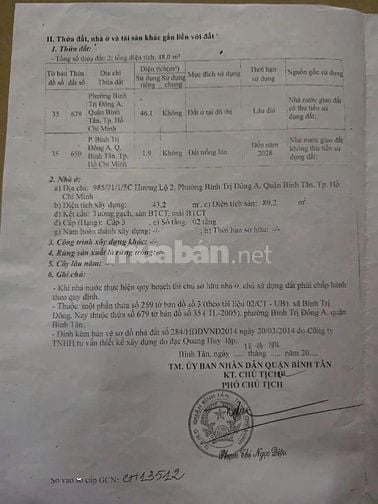 Nhà mới vào ở ngay - Hẻm ôtô 985 Hương Lộ 2, P. BTĐ A.