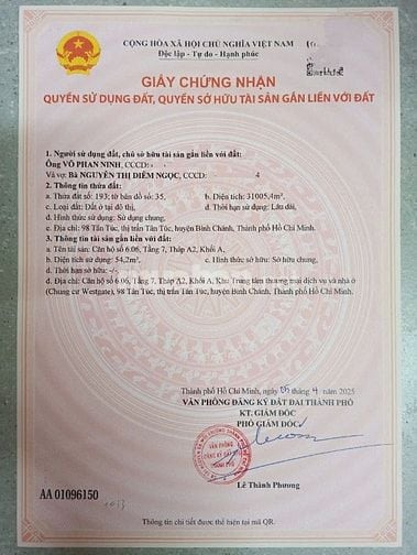 Chính chủ cần bán căn hộ tại West Gate, Thị trấn Tân Túc, Bình Chánh