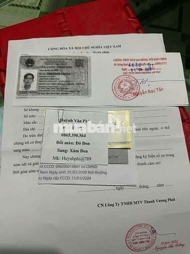 Kẹt tiền cần bán gấp xe chưa bấm biển