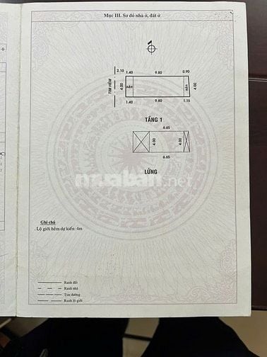 Chính chủ bán nhà 101/70/23 Gò Dầu, P.Tân Quý, Q.Tân Phú