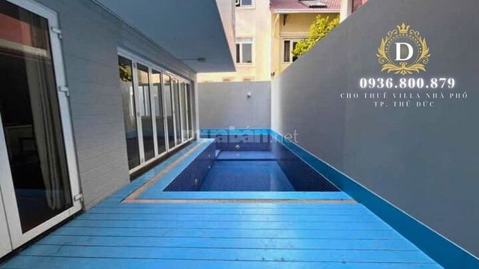 Biệt thự sân vườn, hồ bơi, sàn trống, hầm 3 lầu 200m2