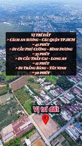 Đất ngộp trung tâm dt 5x24m,SHR , ngay KCN Tây Bắc, thị trấn Củ Chi