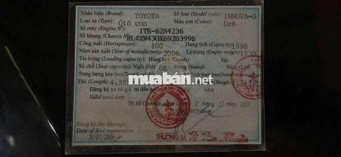 Toyota Innova 2006 G - 190000 km