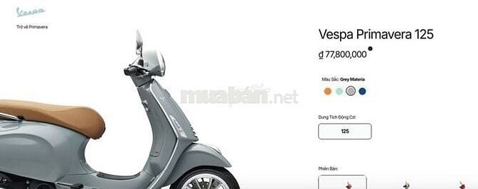 Cần bán xe Vespa Primavera 125 mới.