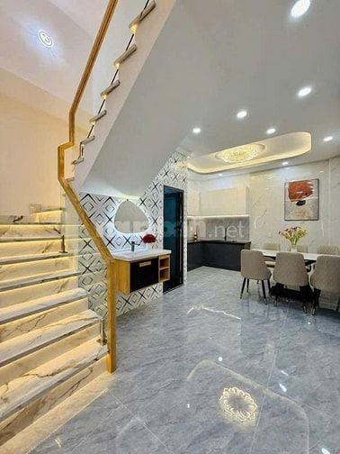 BÁN GẤP NHÀ MỚI NGUYÊN CĂN 1T2L 60m2 Đ.CAO THẮNG,P5, Q3, SHR, HẺM Ô TÔ