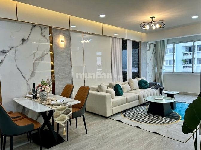 Cho thue CH, PMH,Q7, DT 114M, 3PH, lầu 8 mới 100%