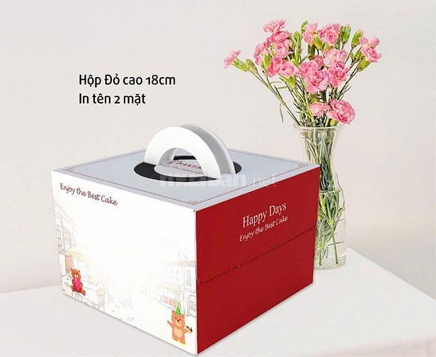 Hộp đựng bánh kem sỉ tại kho chỉ 4k , in và thiết kế theo yêu cầu