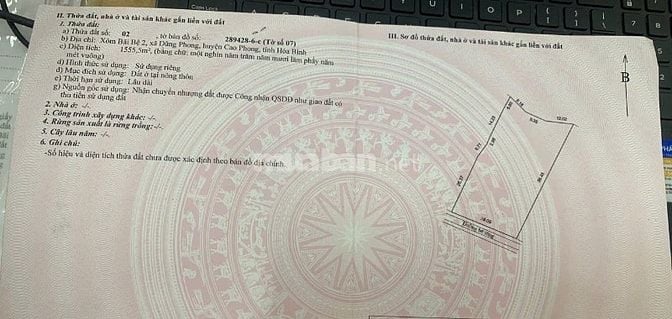 Full thổ cư Đất Dũng Phong, Cao Phong, HB, giá chỉ với 8 triệu/m2
