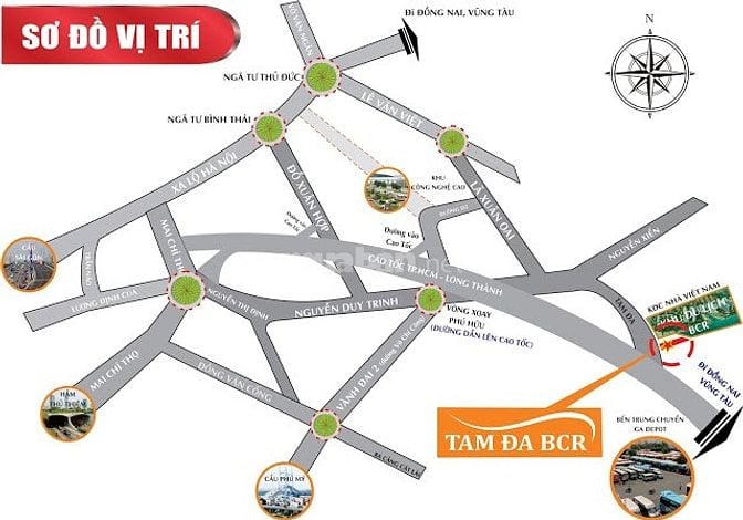The BCR Tam Đa giỏ hàng tốt nhất khu DT 120 - 400m2 giá từ 20-30tr/ m2