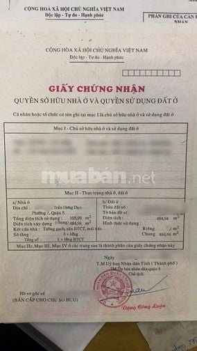 Tầng trệt Chung cư Trần Hưng Đạo P7 Q5 3PN , SHR 105,99m2 hỗ trợ NH