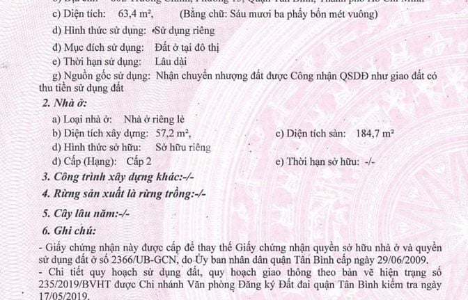 Giảm 500 triệu, bán nhà MT Trường Chinh, Cạnh sân bay. LH 0909688326