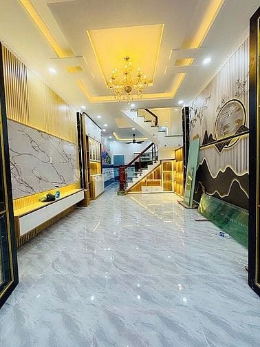Nhà Quốc lộ 50, Tân Kim,Cần Giuộc.Thiết kế Sang Trọng , sổ sẵn cc liền