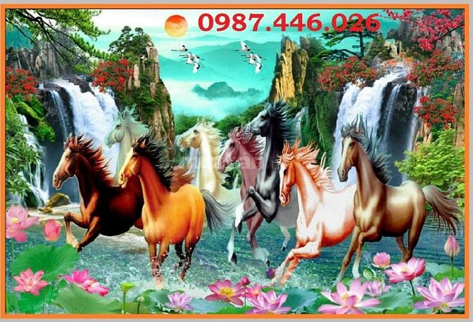 Tranh gạch men 3d ốp tường đẹp phòng khách