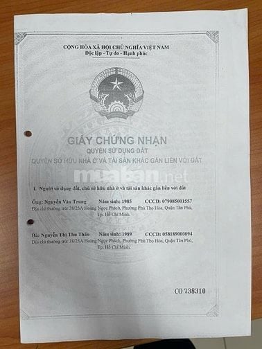 Bán nhà đẹp 870/24/7 Lạc Long Quân, P.8, Q.Tân Bình