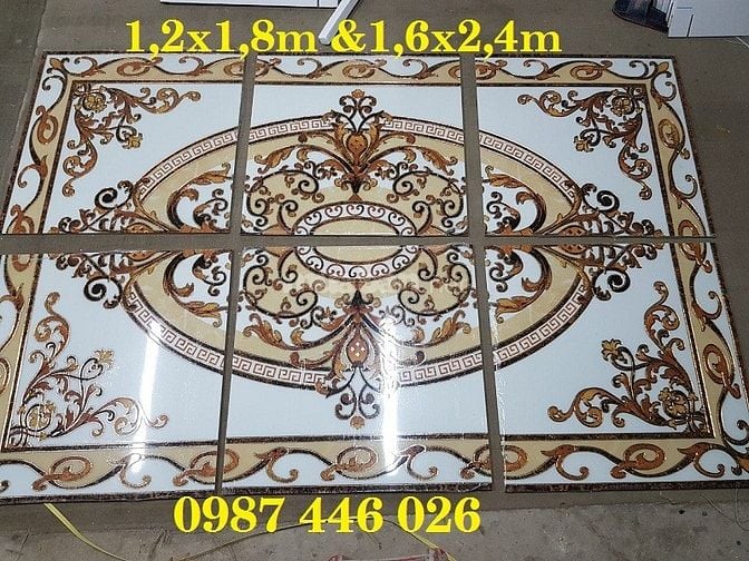 Gạch thảm nền nhà hoa văn cổ điển HP7363