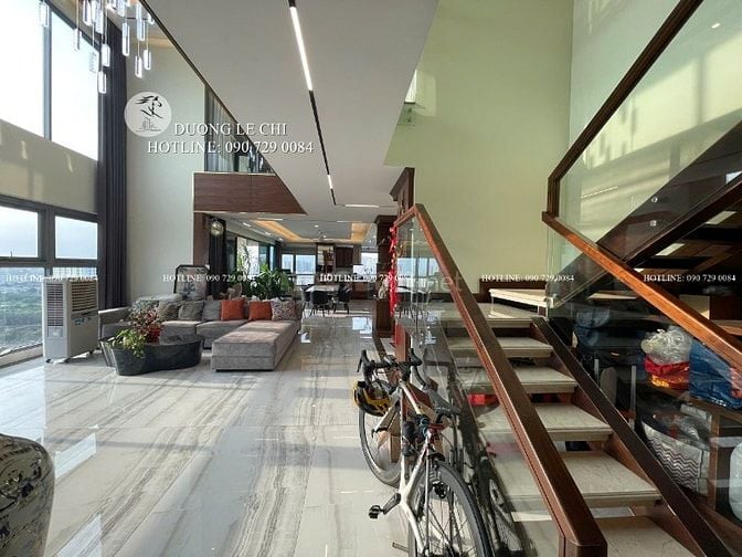 Bán căn hộ Duplex 4 phòng ngủ Đảo Kim Cương, 310 m2, view sông, Q.1